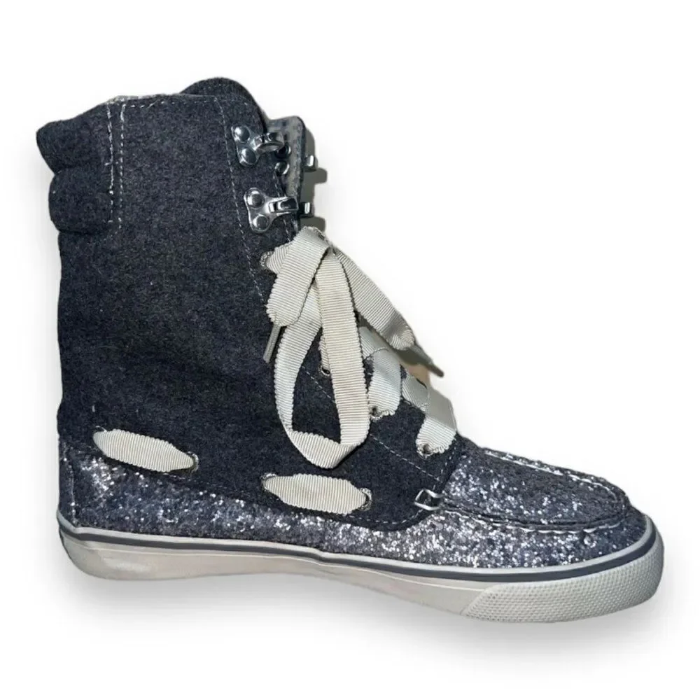 Sperry Top-Sider‎ Acklins Charcoal/Silver Glitter 9302084 Women's 7.5